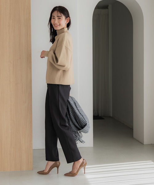 coca（coca）（コカ）の「＼新色登場／袖ボリュームニットトップス（ニット/セーター・レディース・ネイビー/グリーン/グレー/ベージュ/パープル/エメラルド/ダークグリーン/ブルー/ブラック/アイボリー/オレンジ/ピンク/ライトピンク/カーキ/ダークベージュ・ONE SIZE/L/M）」の21枚目の写真