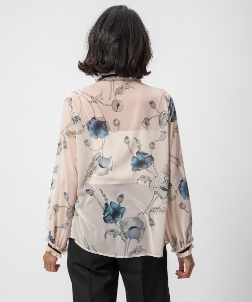極美品* Sov. ポリエステルシフォン Ｊｅａｎａ ブラウス DOUBLE STANDARD CLOTHING 【Sov.】ポリエステルシフォン