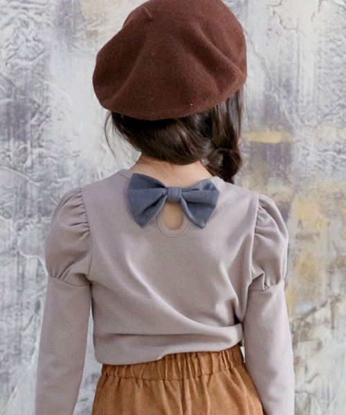 Bee des Bee（ビーデスビー）の「長袖トップス（シャツ/ブラウス・キッズ・ネイビー/ピンク系その他/ベビーピンク/ピンク/杢グレー/ダークブラウン/チョコ/アッシュブラウン/ブラウン系その他/カーキ/ベージュ/ブラウン/ラベンダー/ライトブルー/キャメル/ライトベージュ/ピンク系その他2・150cm/120cm/100cm/140cm/130cm/90cm/110cm）」の4枚目の写真