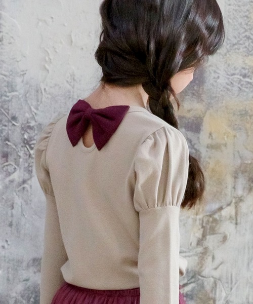 Bee des Bee（ビーデスビー）の「長袖トップス（シャツ/ブラウス・キッズ・ネイビー/ピンク系その他/ベビーピンク/ピンク/杢グレー/ダークブラウン/チョコ/アッシュブラウン/ブラウン系その他/カーキ/ベージュ/ブラウン/ラベンダー/ライトブルー/キャメル/ライトベージュ/ピンク系その他2・150cm/120cm/100cm/140cm/130cm/90cm/110cm）」の8枚目の写真