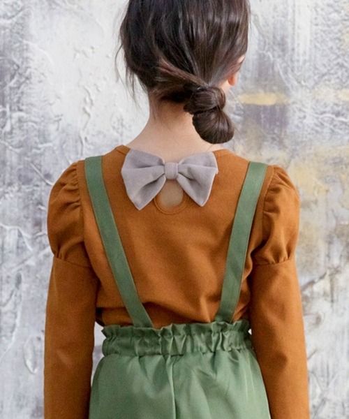 Bee des Bee（ビーデスビー）の「長袖トップス（シャツ/ブラウス・キッズ・ネイビー/ピンク系その他/ベビーピンク/ピンク/杢グレー/ダークブラウン/チョコ/アッシュブラウン/ブラウン系その他/カーキ/ベージュ/ブラウン/ラベンダー/ライトブルー/キャメル/ライトベージュ/ピンク系その他2・150cm/120cm/100cm/140cm/130cm/90cm/110cm）」の6枚目の写真