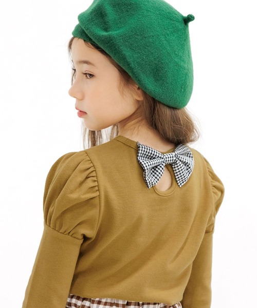 Bee des Bee（ビーデスビー）の「長袖トップス（シャツ/ブラウス・キッズ・ネイビー/ピンク系その他/ベビーピンク/ピンク/杢グレー/ダークブラウン/チョコ/アッシュブラウン/ブラウン系その他/カーキ/ベージュ/ブラウン/ラベンダー/ライトブルー/キャメル/ライトベージュ/ピンク系その他2・150cm/120cm/100cm/140cm/130cm/90cm/110cm）」の14枚目の写真