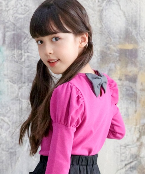 Bee des Bee（ビーデスビー）の「長袖トップス（シャツ/ブラウス・キッズ・ネイビー/ピンク系その他/ベビーピンク/ピンク/杢グレー/ダークブラウン/チョコ/アッシュブラウン/ブラウン系その他/カーキ/ベージュ/ブラウン/ラベンダー/ライトブルー/キャメル/ライトベージュ/ピンク系その他2・150cm/120cm/100cm/140cm/130cm/90cm/110cm）」の15枚目の写真