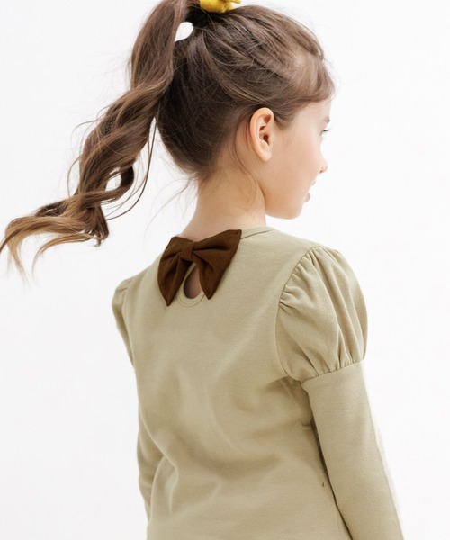 Bee des Bee（ビーデスビー）の「長袖トップス（シャツ/ブラウス・キッズ・ネイビー/ピンク系その他/ベビーピンク/ピンク/杢グレー/ダークブラウン/チョコ/アッシュブラウン/ブラウン系その他/カーキ/ベージュ/ブラウン/ラベンダー/ライトブルー/キャメル/ライトベージュ/ピンク系その他2・150cm/120cm/100cm/140cm/130cm/90cm/110cm）」の9枚目の写真