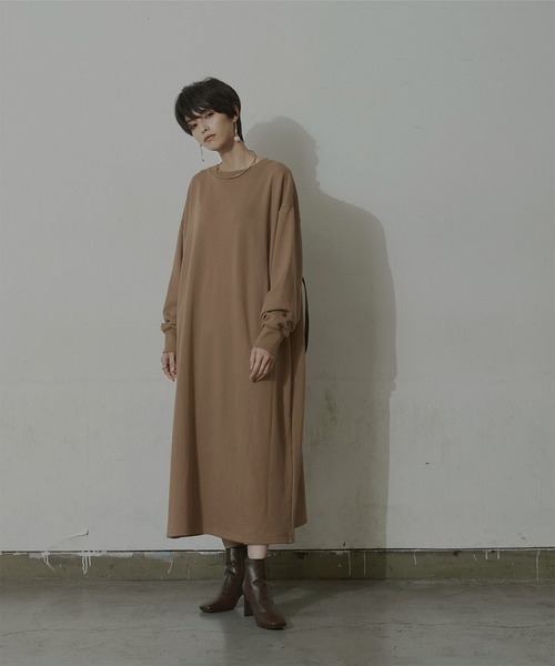 miette(ミエット)の「レザードロストコードロングワンピース(ワンピース・レディース・杢グレー/ブラウン/チャコール/ライトベージュ/グリーン・FREE)」の8枚目の写真