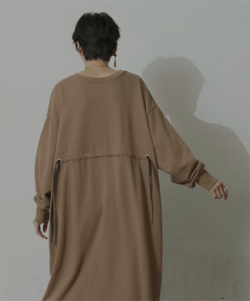 miette(ミエット)の「レザードロストコードロングワンピース(ワンピース・レディース・杢グレー/ブラウン/チャコール/ライトベージュ/グリーン・FREE)」の10枚目の写真