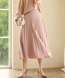 バックゴムロングプリーツスカート