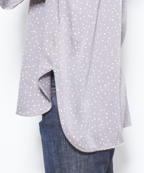 Tiara(ティアラ)の「ランダムピンドットハイネックブラウス(シャツ/ブラウス・レディース・アイボリー/ブラック/グレー・FREE)」の19枚目の写真