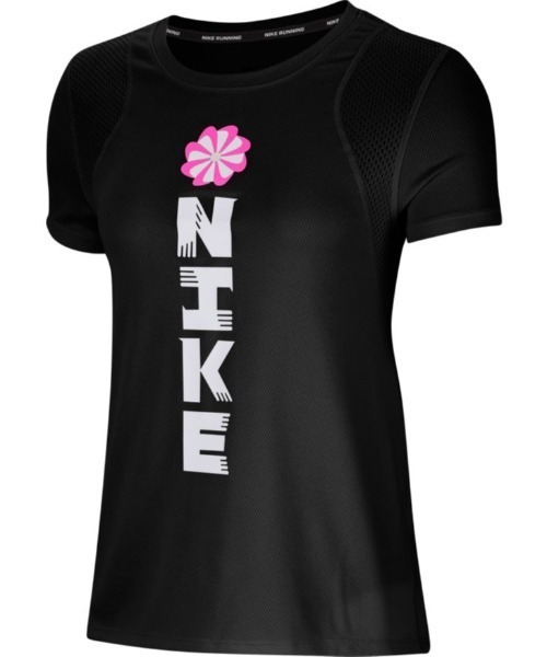 NIKE（ナイキ）の「ナイキ NIKE ウィメンズ アイコンクラッシュ ラン S/S GX（Tシャツ/カットソー・レディース・ブラック・S/M/L/XL）」の6枚目の写真
