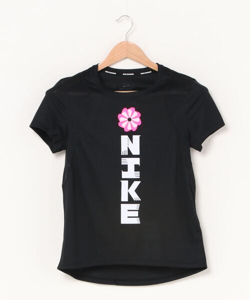 NIKE（ナイキ）の「ナイキ NIKE ウィメンズ アイコンクラッシュ ラン S/S GX（Tシャツ/カットソー・レディース・ブラック・S/M/L/XL）」の7枚目の写真