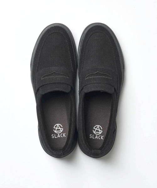 SLACK FOOTWEAR ブラック ローファー２６.５センチ新品未使用保管品 SLACK FOOTWEAR（スラックフットウェア）の「FOLTI CORDUROY