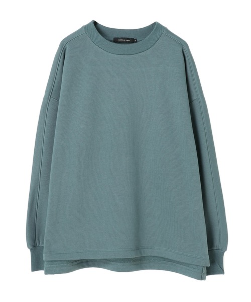 AMERICAN HOLIC(アメリカンホリック)の「サイドスリット裏毛裏起毛プルオーバー *(Tシャツ/カットソー・レディース・ブラック/ベージュ/カーキ/ブルー/アイボリー/キャメル・MEDIUM/LARGE)」の16枚目の写真