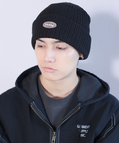 Dickies（ディッキーズ）の「【Dickies / ディッキーズ】ワッペンニットキャップ（ニットキャップ/ビーニー・メンズ・ホワイト/ブラック/カーキ/ブラック系その他/グレー・ONESIZE）」の4枚目の写真