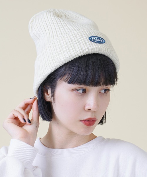 Dickies（ディッキーズ）の「【Dickies / ディッキーズ】ワッペンニットキャップ（ニットキャップ/ビーニー・メンズ・ホワイト/ブラック/カーキ/ブラック系その他/グレー・ONESIZE）」の2枚目の写真