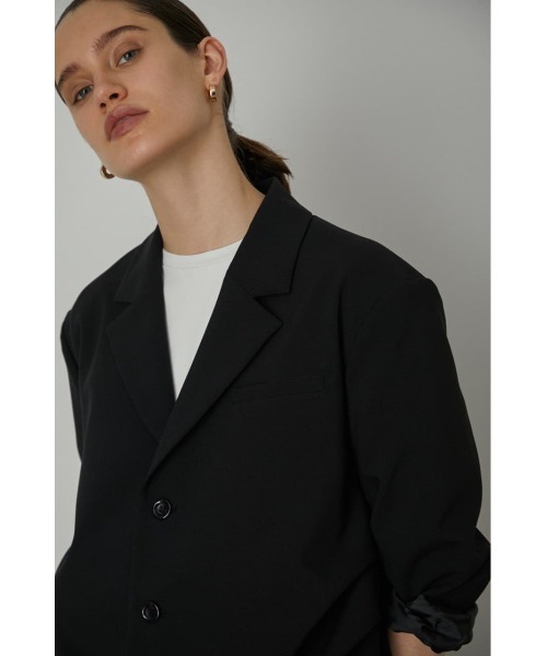 美品◆RIM.ARK リムアーク ノーカラージャケット ボタンレス ブラウン RIM.ARK（リムアーク）｜ノーカラージャケット一覧 - WEAR
