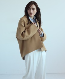 新品未使用CADUNE カデュネ 神崎さんコラボノーカラーショートジャケット CADUNE（カデュネ）の「ノーカラーショートコート（ノーカラー