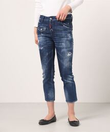 PANTS 5 POCKETS /COOL GIRL CROPPED JEAN /DARK WASH 2 /0211