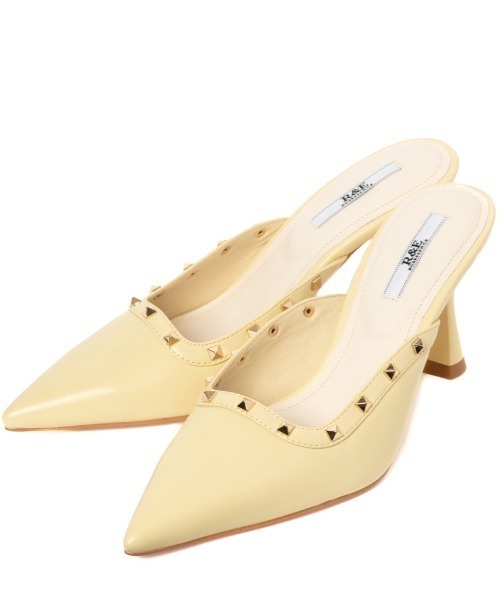 未使用　YELLO リボンスタッズミュール　ピンク　Mサイズ 未使用 YELLO リボンスタッズミュール ピンク Mサイズ yellow yello