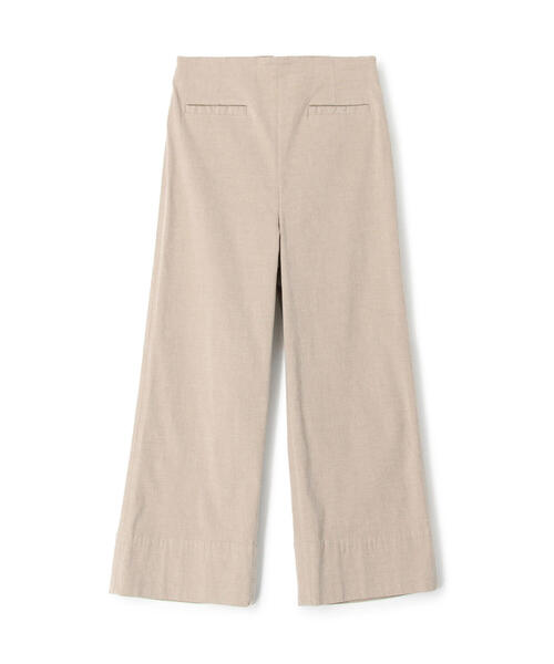 TOMORROWLAND コットンリネンストレッチ セミワイドクロップドパンツ セール】コットンリネンストレッチ セミワイドクロップドパンツ
