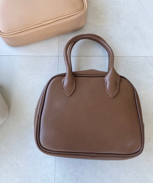 Aunt Marie's(アントマリーズ)の「2WAYミニボストンバッグ / ペットボトル収納可能(ボストンバッグ・レディース・アイボリー/ダークブラウン/ベージュ/ブラック・FREE)」の9枚目の写真