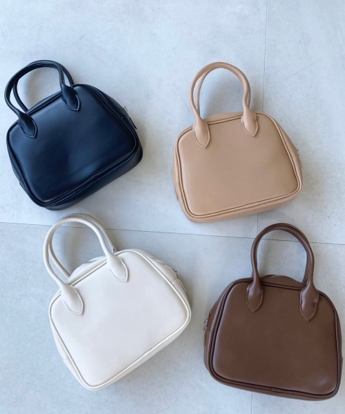 Aunt Marie's(アントマリーズ)の「2WAYミニボストンバッグ / ペットボトル収納可能(ボストンバッグ・レディース・アイボリー/ダークブラウン/ベージュ/ブラック・FREE)」の5枚目の写真