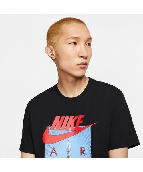 NIKE（ナイキ）の「NIKE/ナイキ NSW TEE AIR PHOTO TEE（Tシャツ/カットソー・メンズ・ブラック/ホワイト・M/S/L/XL）」の8枚目の写真