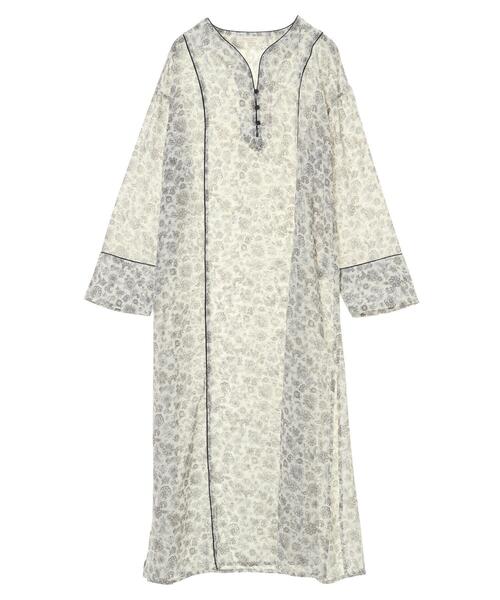 Green　Parks（グリーンパークス）の「フラワーパイピングサックワンピース＊（ワンピース・レディース・ブラック/グリーン/アイボリー・FREE）」の18枚目の写真