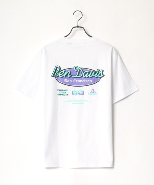 BEN DAVIS(ベンデイビス)の「BEN DAVIS/ベンデイビス バックプリント イラスト オーバルロゴ Tシャツ(Tシャツ/カットソー・メンズ・ホワイト/ブラック/パープル/グレイッシュブルー/グレー系その他/ホワイト系その他/グリーン系その他/ピンク系その他・M/L/XL)」の14枚目の写真