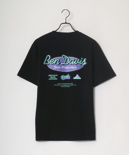 BEN DAVIS(ベンデイビス)の「BEN DAVIS/ベンデイビス バックプリント イラスト オーバルロゴ Tシャツ(Tシャツ/カットソー・メンズ・ホワイト/ブラック/パープル/グレイッシュブルー/グレー系その他/ホワイト系その他/グリーン系その他/ピンク系その他・M/L/XL)」の16枚目の写真