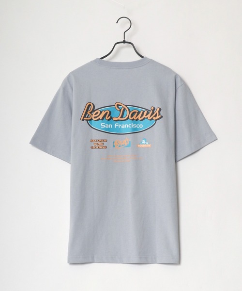 BEN DAVIS(ベンデイビス)の「BEN DAVIS/ベンデイビス バックプリント イラスト オーバルロゴ Tシャツ(Tシャツ/カットソー・メンズ・ホワイト/ブラック/パープル/グレイッシュブルー/グレー系その他/ホワイト系その他/グリーン系その他/ピンク系その他・M/L/XL)」の18枚目の写真