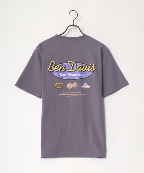 BEN DAVIS(ベンデイビス)の「BEN DAVIS/ベンデイビス バックプリント イラスト オーバルロゴ Tシャツ(Tシャツ/カットソー・メンズ・ホワイト/ブラック/パープル/グレイッシュブルー/グレー系その他/ホワイト系その他/グリーン系その他/ピンク系その他・M/L/XL)」の20枚目の写真
