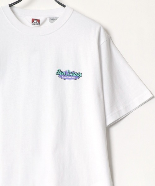 BEN DAVIS(ベンデイビス)の「BEN DAVIS/ベンデイビス バックプリント イラスト オーバルロゴ Tシャツ(Tシャツ/カットソー・メンズ・ホワイト/ブラック/パープル/グレイッシュブルー/グレー系その他/ホワイト系その他/グリーン系その他/ピンク系その他・M/L/XL)」の9枚目の写真