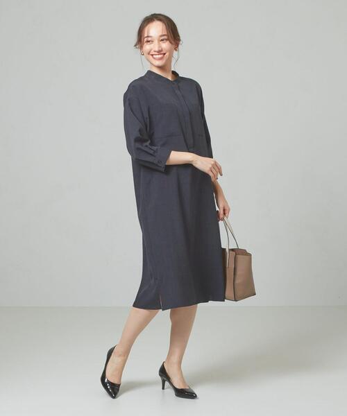 closet story(クローゼットストーリー)の「<closet story>□タンブラー サイドスリット ワンピース -手洗い可能-(ワンピース・レディース・ライトグレー/ネイビー/イエロー・FREE)」の3枚目の写真