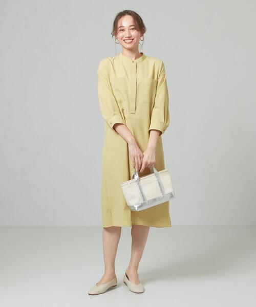 closet story(クローゼットストーリー)の「<closet story>□タンブラー サイドスリット ワンピース -手洗い可能-(ワンピース・レディース・ライトグレー/ネイビー/イエロー・FREE)」の12枚目の写真