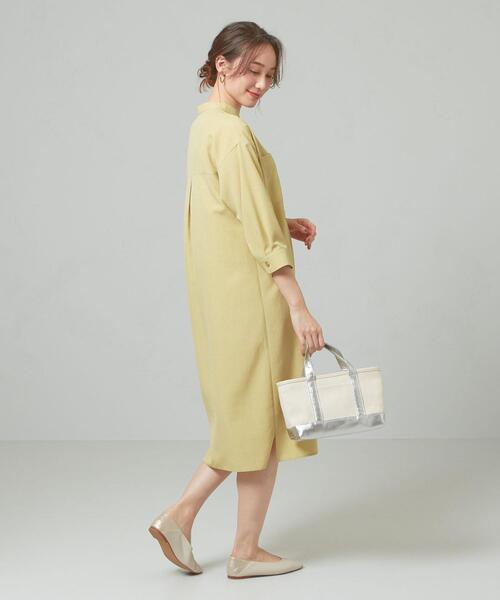 closet story(クローゼットストーリー)の「<closet story>□タンブラー サイドスリット ワンピース -手洗い可能-(ワンピース・レディース・ライトグレー/ネイビー/イエロー・FREE)」の13枚目の写真