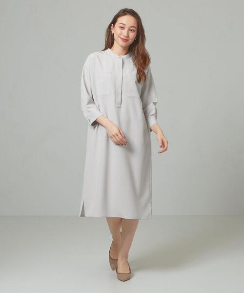 closet story(クローゼットストーリー)の「<closet story>□タンブラー サイドスリット ワンピース -手洗い可能-(ワンピース・レディース・ライトグレー/ネイビー/イエロー・FREE)」の16枚目の写真