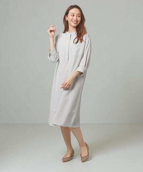 closet story(クローゼットストーリー)の「<closet story>□タンブラー サイドスリット ワンピース -手洗い可能-(ワンピース・レディース・ライトグレー/ネイビー/イエロー・FREE)」の17枚目の写真