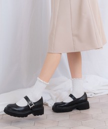 DearMyLoveRose | スクエアトゥアンティーク風バックルパンプス(パンプス)