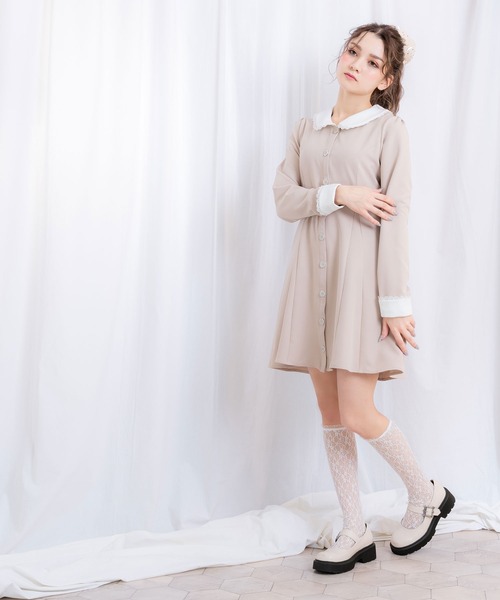 DearMyLoveRose（ディアマイラブローズ）の「スクエアトゥアンティーク風バックルパンプス（パンプス・レディース・ブラック/クリアブラック/ベージュ・24.5cm/23.5cm/23cm/25cm/25.5cm/24cm/22.5cm）」の14枚目の写真