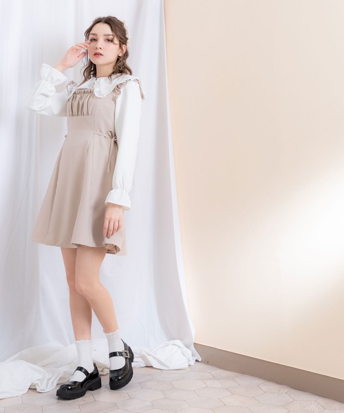 DearMyLoveRose（ディアマイラブローズ）の「スクエアトゥアンティーク風バックルパンプス（パンプス・レディース・ブラック/クリアブラック/ベージュ・24.5cm/23.5cm/23cm/25cm/25.5cm/24cm/22.5cm）」の8枚目の写真