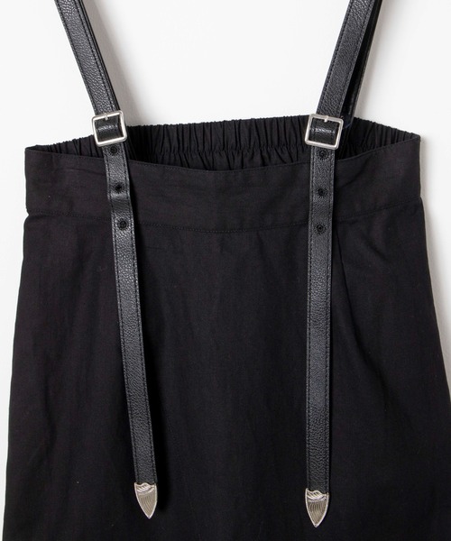 WEGO（ウィゴー）の「WEGO/ウエスタンバックルサス付きスカート（スカート・レディース・ブラック・FREE）」の4枚目の写真