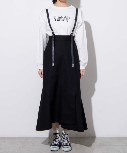 WEGO（ウィゴー）の「WEGO/ウエスタンバックルサス付きスカート（スカート・レディース・ブラック・FREE）」の13枚目の写真