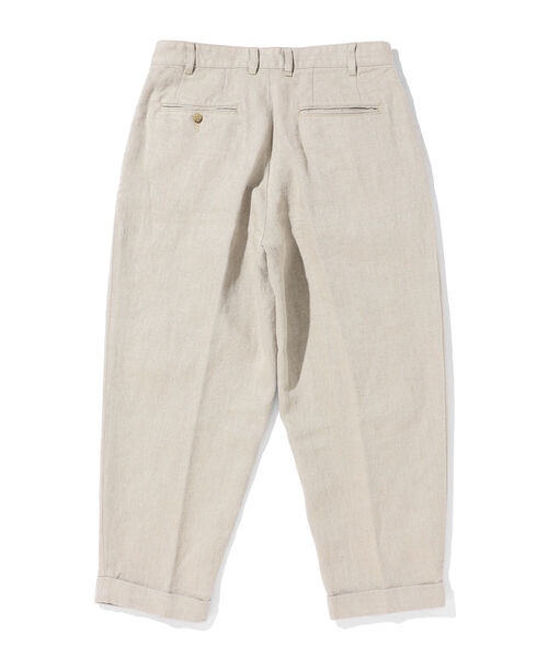 BEAMS PLUS(ビームスプラス)の「BEAMS PLUS / 2プリーツ リネンパンツ(その他パンツ・メンズ・ベージュ/ネイビー/オリーブ・LARGE/X-LARGE/X-SMALL/MEDIUM/SMALL)」の12枚目の写真
