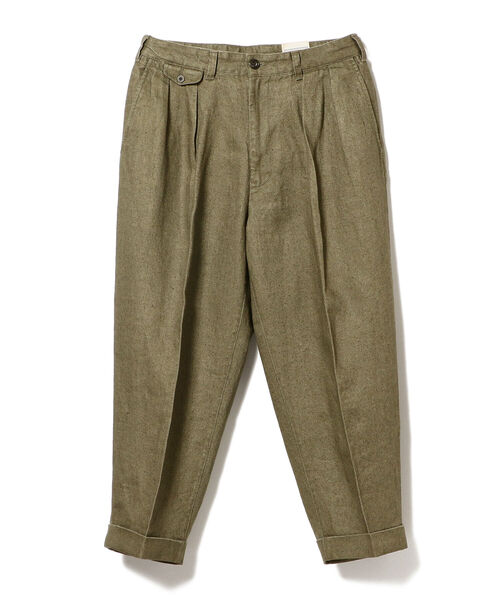 BEAMS PLUS(ビームスプラス)の「BEAMS PLUS / 2プリーツ リネンパンツ(その他パンツ・メンズ・ベージュ/ネイビー/オリーブ・LARGE/X-LARGE/X-SMALL/MEDIUM/SMALL)」の21枚目の写真