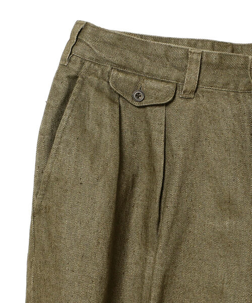 BEAMS PLUS(ビームスプラス)の「BEAMS PLUS / 2プリーツ リネンパンツ(その他パンツ・メンズ・ベージュ/ネイビー/オリーブ・LARGE/X-LARGE/X-SMALL/MEDIUM/SMALL)」の22枚目の写真
