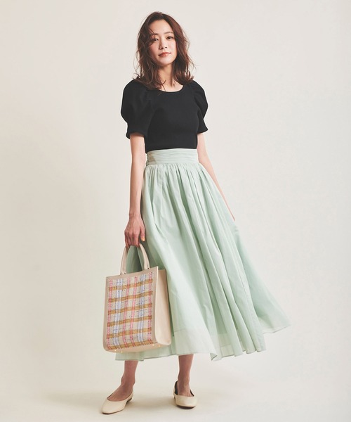 The Virgnia(ザ ヴァージニア)の「パフスリーブカットトップス(Tシャツ/カットソー・レディース・ブラック/オフホワイト・FREE)」の9枚目の写真