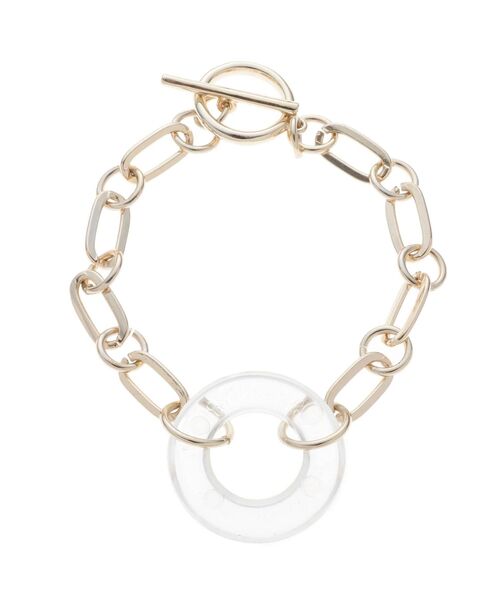 MERCURYDUO（マーキュリーデュオ）の「クリアミックスチェーンブレスレット（ピアス（両耳用）・レディース・シルバー/ゴールド・FREE）」の5枚目の写真