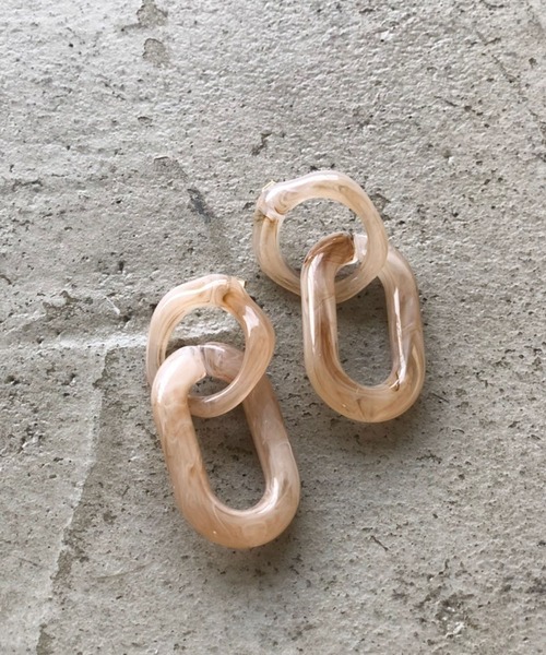 クリアダブルチェーンピアス ピアス 両耳用 Auntie Auntie Holiday アンティローザホリデー のファッション Rosa セール アクセサリー Rosa