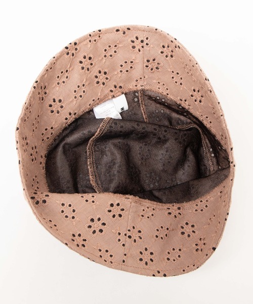 WEGO（ウィゴー）の「WEGO/コットンレースハット（ハット・レディース・ブラウン/オフホワイト/ブラック・FREE）」の6枚目の写真