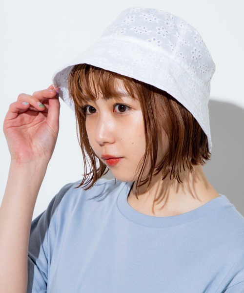 WEGO（ウィゴー）の「WEGO/コットンレースハット（ハット・レディース・ブラウン/オフホワイト/ブラック・FREE）」の10枚目の写真